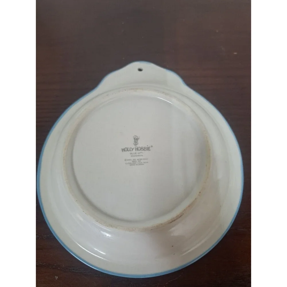 Vintage Holly Hobbie Blue Girl Made In Japan Decorative Plate